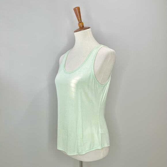 St. John Scoop Neck Ribbed Tank in Mint Green Women’s Size Large - Picture 5 of 7